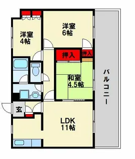 エルザサンリバー戸畑【7階】の間取り