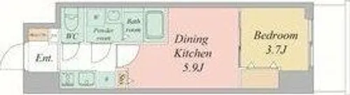 エスリードレジデンス大阪谷町ザ・マークス【4階】の間取り