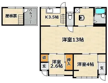 兵庫県神戸市長田区五番町7丁目【一戸建】の間取り