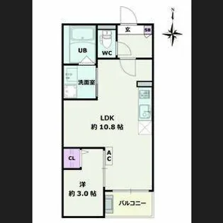 JACK UMATEⅡ【3階】の間取り