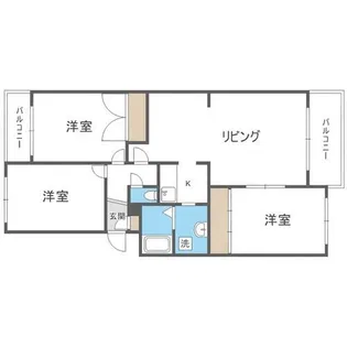 グランメール山川【5階】の間取り