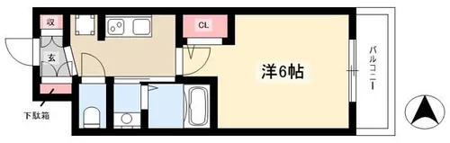 エステムコート名古屋金山ミッドクロス【207号室】の間取り