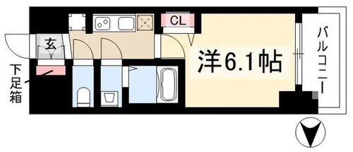 プレサンスSAKAEフロント【0309号室】の間取り