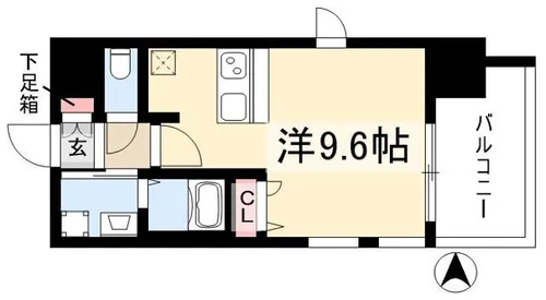 プレサンス久屋大通公園エアリー【0206号室】の間取り
