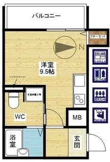 コンフォール姫島【3階】の間取り
