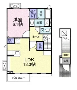 インターヴィラ雅【2階】の間取り