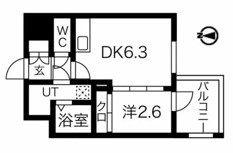 エスグランデ難波グランツ【13階】の間取り