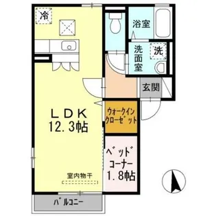 リヴェール メゾン【1階】の間取り