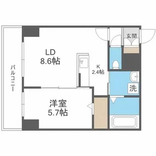 レゾ札幌【9階】の間取り