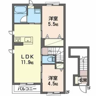 加西市下宮木町(セルディーナ A)【201号室】の間取り