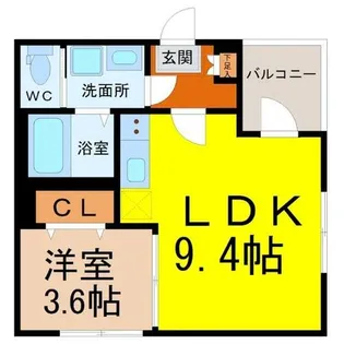 中村公園レジデンス【3階】の間取り