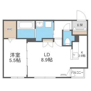 SCHAR大通西【5階】の間取り