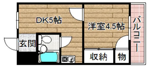 田中ハイツ【102号室】の間取り