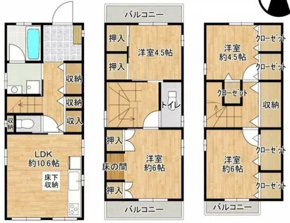 兵庫県神戸市東灘区御影2丁目【一戸建】の間取り