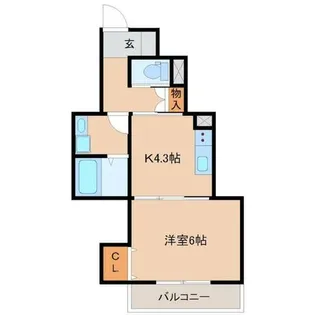 ロータスコート4【1階】の間取り