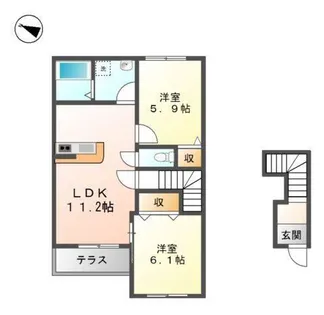 Casa美輪I【2階】の間取り