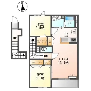 メゾン ヴィラージュ【2階】の間取り