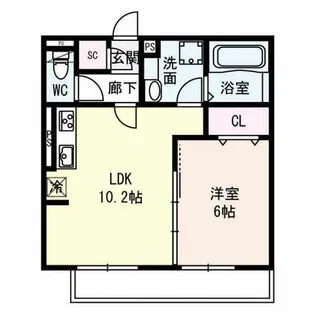 GRANZ西岩田【1階】の間取り