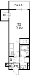 クリエオーレ桃谷【2階】の間取り