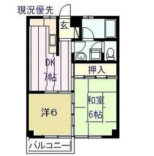 マンション大喜【2階】の間取り