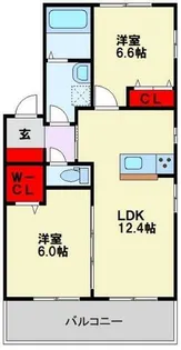 PRADO陣原【3階】の間取り