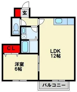 AL SOLE A棟【1階】の間取り