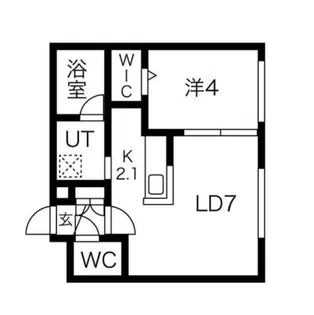 Leaf(リーフ)【403号室】の間取り