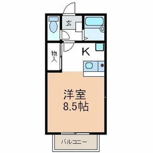 プラウディア光陽【1階】の間取り