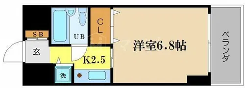ライオンズシティ難波南第二【616号室】の間取り
