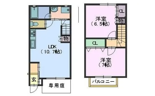 ヴィラ植田【1階】の間取り