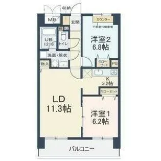CORONET INAEI【4階】の間取り