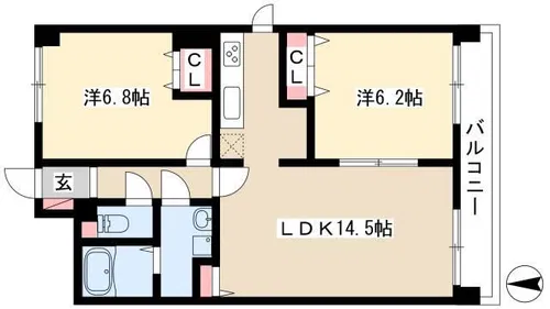 CORONET INAEI【4階】の間取り