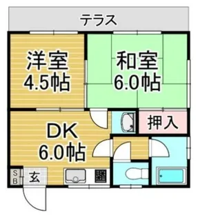 福岡県春日市小倉5丁目【アパート】の間取り
