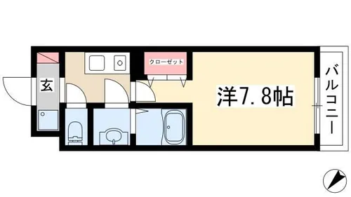 REGALO桜本町【201号室】の間取り