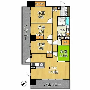 バンベール鶴舞【12階】の間取り