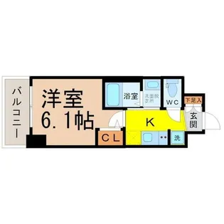 エステムコート名古屋新栄IIIグローリィ【12階】の間取り