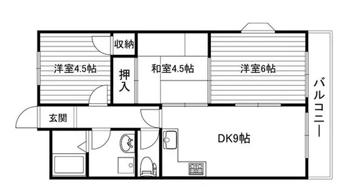 ルネシャルトB棟【2階】の間取り