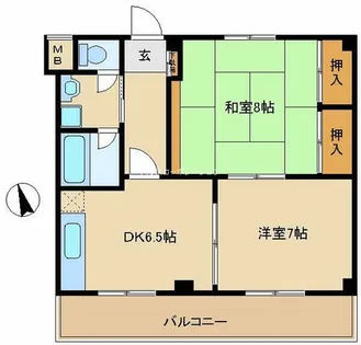 グリーンマンション12【1階】の間取り