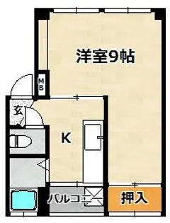 マンション平和【105号室】の間取り