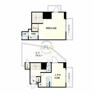 オリエンタル南堀江【12階】の間取り