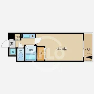 プレサンス西心斎橋【3階】の間取り