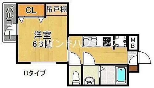 UNITY TAMADE【3階】の間取り