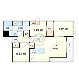 クラシスト泉町【3階】の間取り