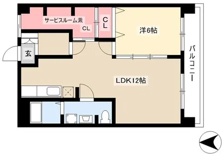 スカイル白川【406号室】の間取り