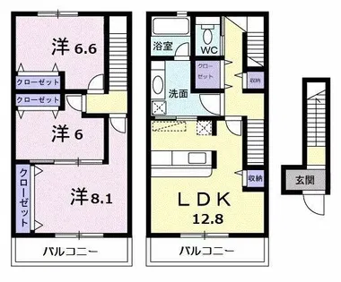 ベアート【2階】の間取り