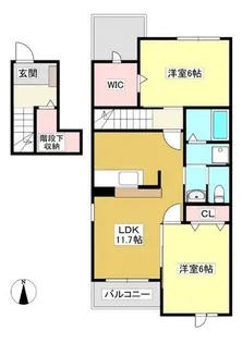 ヴェトレリーア【2階】の間取り