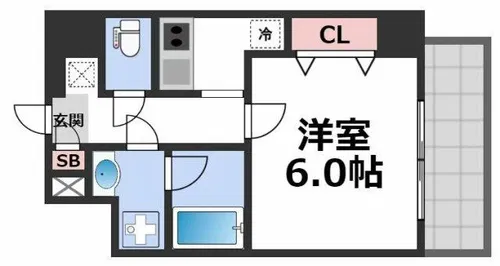U-ro北巽【9階】の間取り