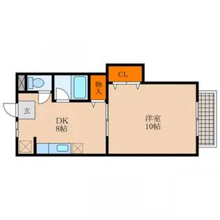 ワンズクレストⅡ【110号室】の間取り