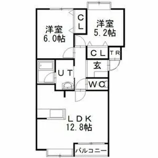 クリスタルリバー壱番館【1階】の間取り