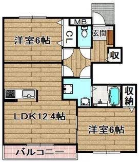 アルドーレ【1階】の間取り